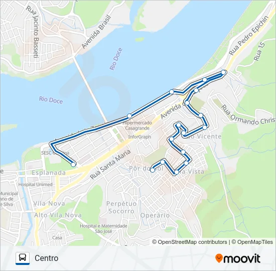 031 BELA VISTA / PÔR DO SOL Bus Line Map