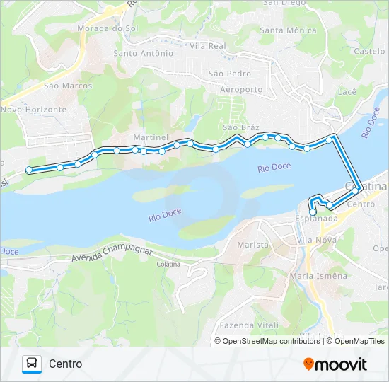303 HONÓRIO FRAGA / UNIROUPAS / FRISA Bus Line Map