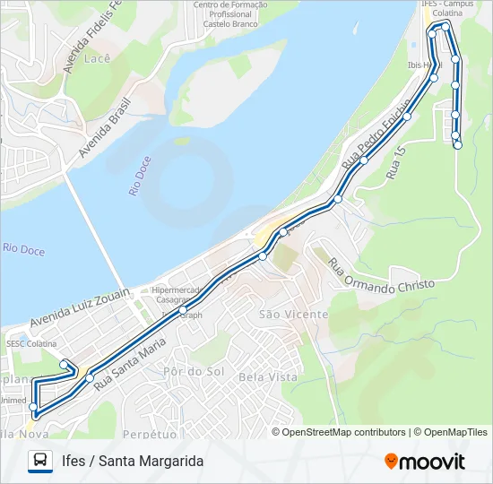 050 IFES / SANTA MARGARIDA Bus Line Map
