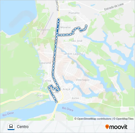 050 SÃO JOSÉ / NOVA ESPERANÇA / LINHARES 5 Bus Line Map