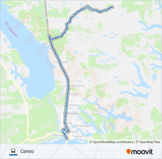 Mapa da linha 170 FARIAS de ônibus