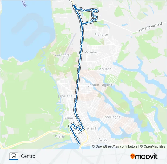 021 JOCAFE / SANTA CRUZ Bus Line Map