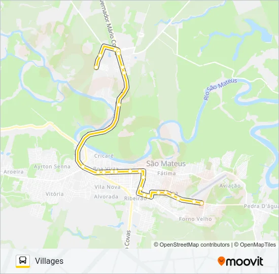64 VILLAGES - ROBERTO SILVARES Bus Line Map