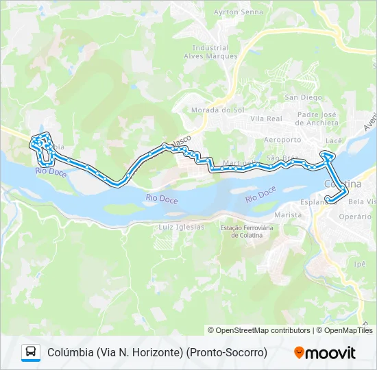 320 COLÚMBIA Bus Line Map