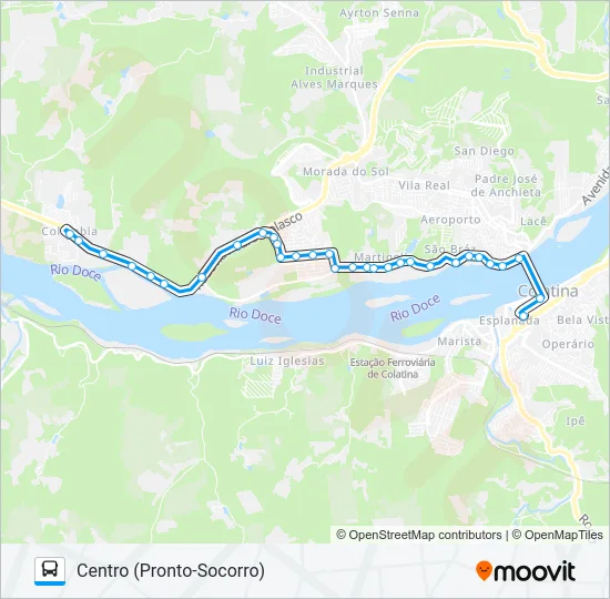 320 COLÚMBIA Bus Line Map