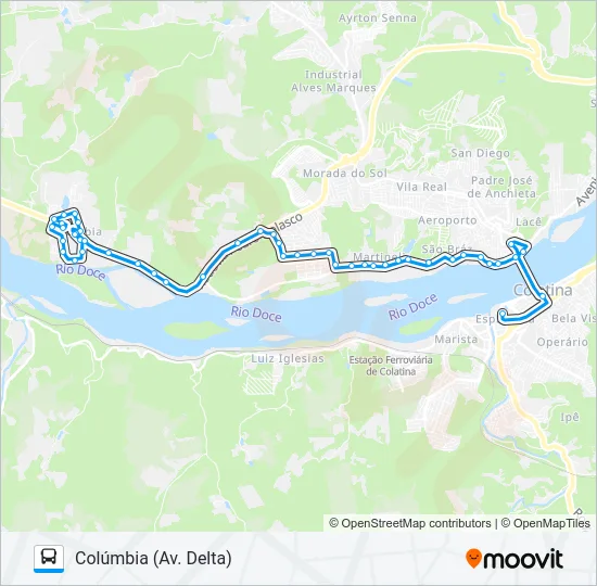 320 COLÚMBIA Bus Line Map
