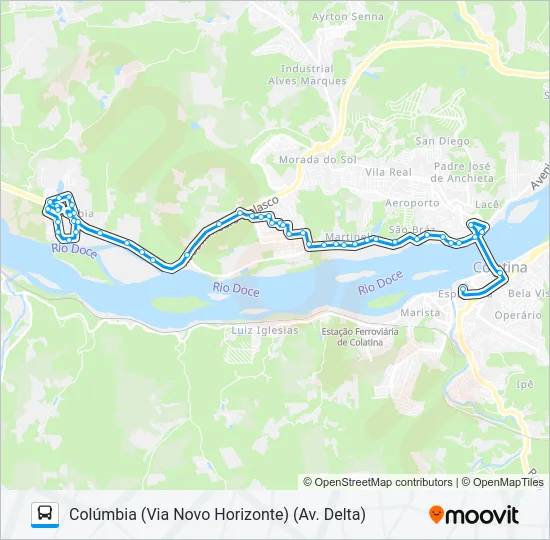 320 COLÚMBIA Bus Line Map