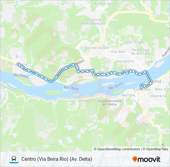 320 COLÚMBIA Bus Line Map
