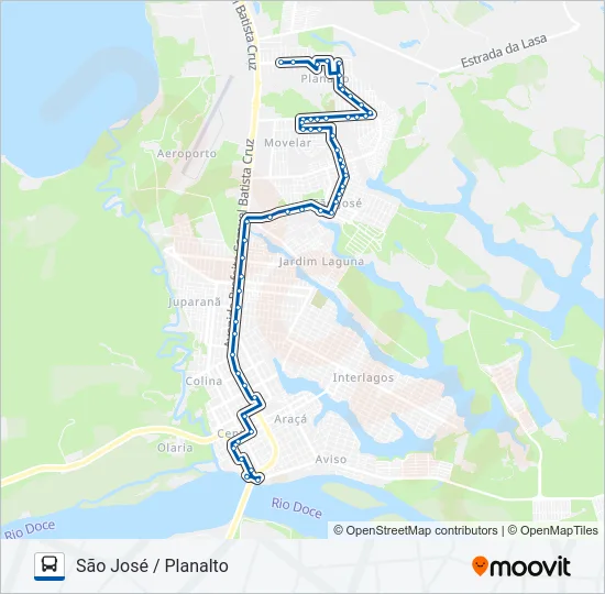 040 SÃO JOSÉ / PLANALTO Bus Line Map