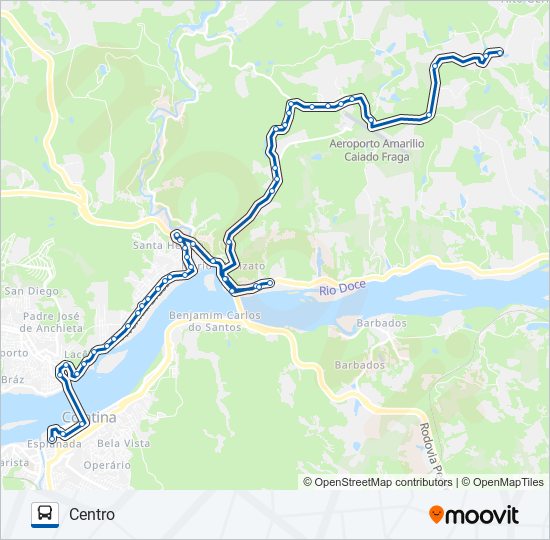 124 MARIA DAS GRAÇAS / CÓRREGO GERMANO bus Line Map