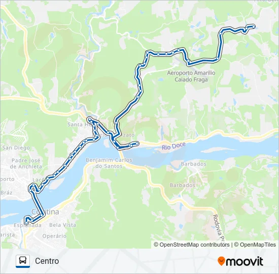 124 MARIA DAS GRAÇAS / CÓRREGO GERMANO Bus Line Map