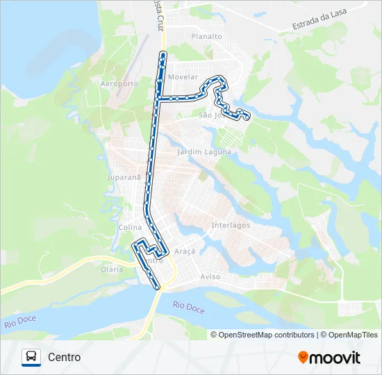 051 SÃO JOSÉ / LAGOA PARK / LINHARES 5 Bus Line Map