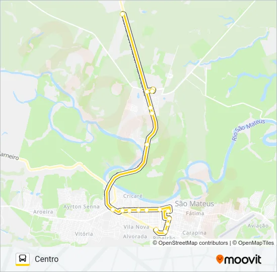 66 CENTRO - IFES/UFES Bus Line Map