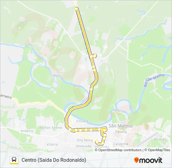 66 CENTRO - IFES/UFES Bus Line Map