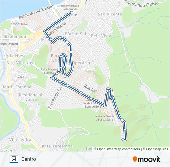 020 MOACIR BROTAS Bus Line Map