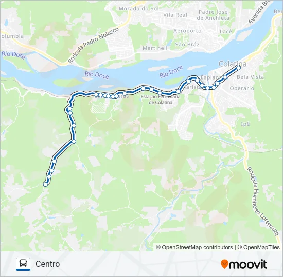 101 LUIZ IGLÉSIAS / CÓRREGO DANTAS Bus Line Map