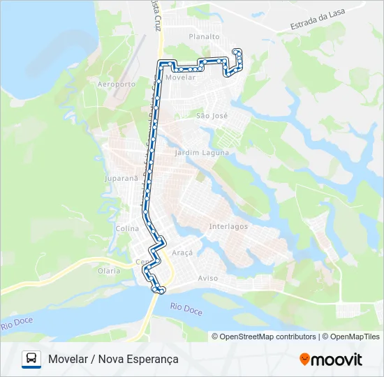 060 MOVELAR / NOVA ESPERANÇA Bus Line Map