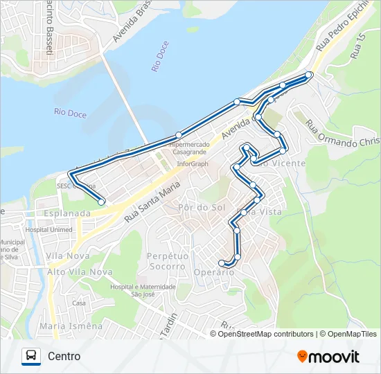030 BELA VISTA / OPERÁRIO Bus Line Map