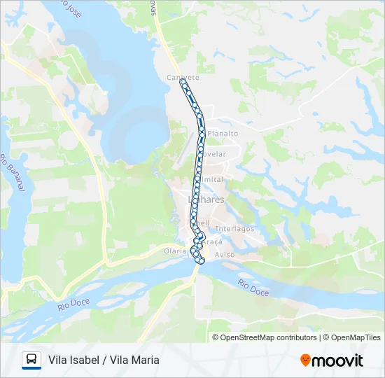 016 VILA ISABEL / VILA MARIA Bus Line Map