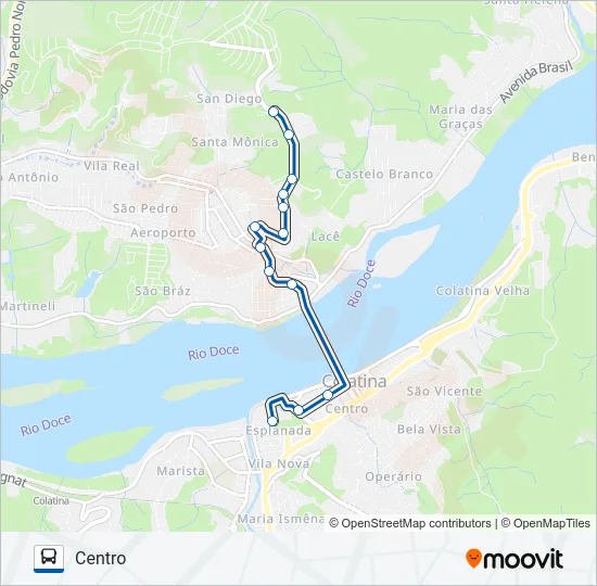 150 JOSÉ DE ANCHIETA Bus Line Map