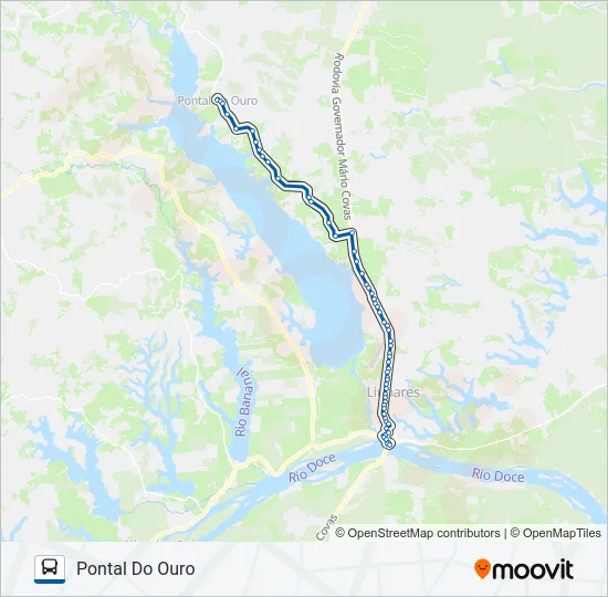 1000 LINHARES - PONTAL DO OURO Bus Line Map