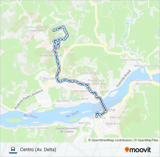 170 AYRTON SENNA / JOÃO MENEGUELLI Bus Line Map
