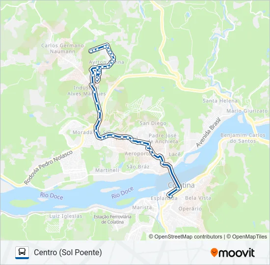 170 AYRTON SENNA / JOÃO MENEGUELLI Bus Line Map
