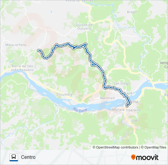 200 CASCATINHA Bus Line Map