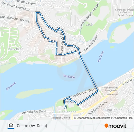 140 NOSSA SENHORA APARECIDA Bus Line Map