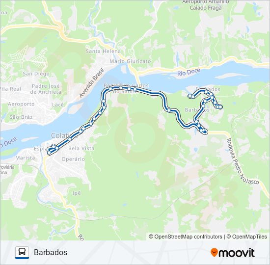 Mapa de 060 BARBADOS de autobús