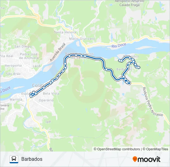 060 BARBADOS Bus Line Map