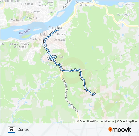 084 SANTA TEREZINHA / OLÍVIO ZANOTELLI / MACUCO Bus Line Map