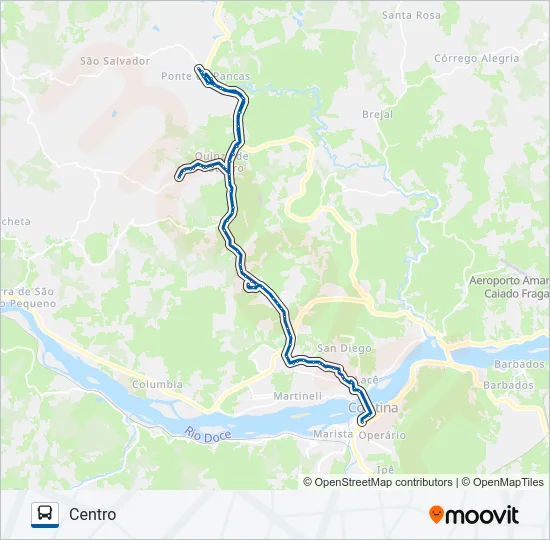 183 15 DE OUTUBRO / CAMPESTRE / GORDIANO GUIMARÃES Bus Line Map