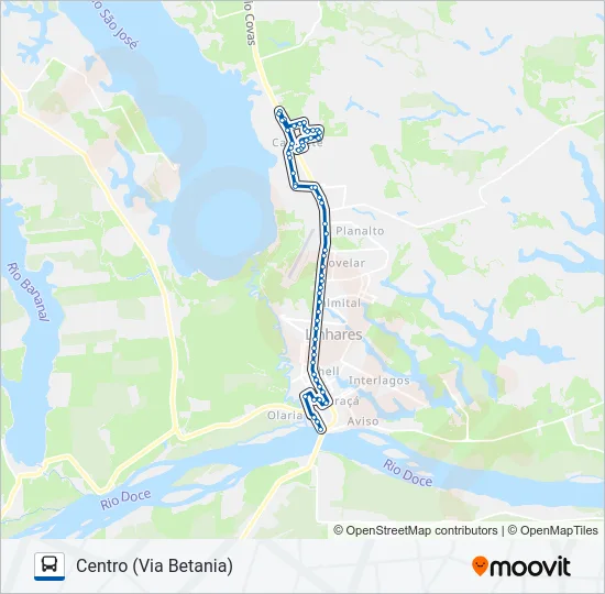 014 VILA ISABEL / BETANIA Bus Line Map