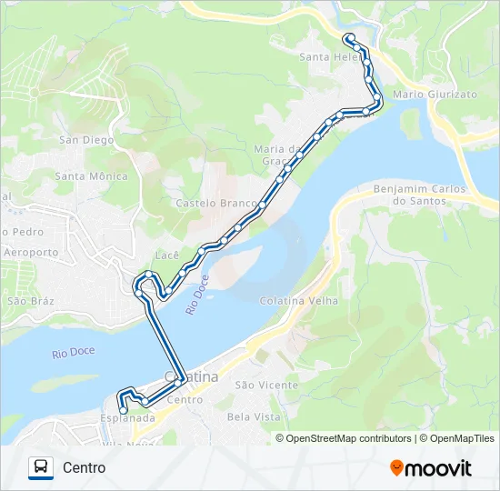 121 SANTA HELENA Bus Line Map