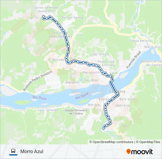 017 VILA LENIRA / MORRO AZUL Bus Line Map