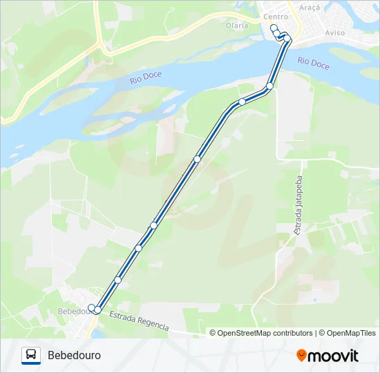 134 BEBEDOURO Bus Line Map