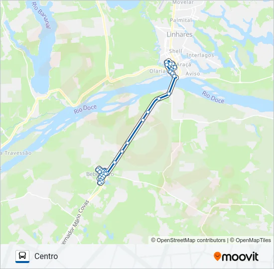134 BEBEDOURO Bus Line Map