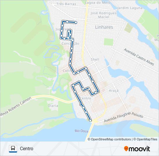 Mapa de 030 CONCEIÇÃO / JUPARANÃ de autobús