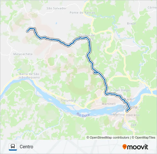 181 15 DE OUTUBRO / CAMPESTRE / SÃO JOÃO PEQUENO Bus Line Map
