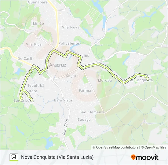 NOVA CONQUISTA - ITAPUTERA Bus Line Map