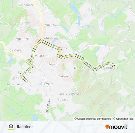 NOVA CONQUISTA - ITAPUTERA Bus Line Map