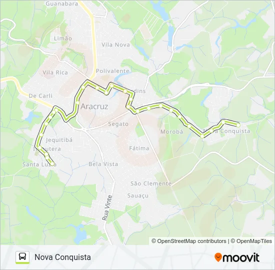 NOVA CONQUISTA - ITAPUTERA Bus Line Map