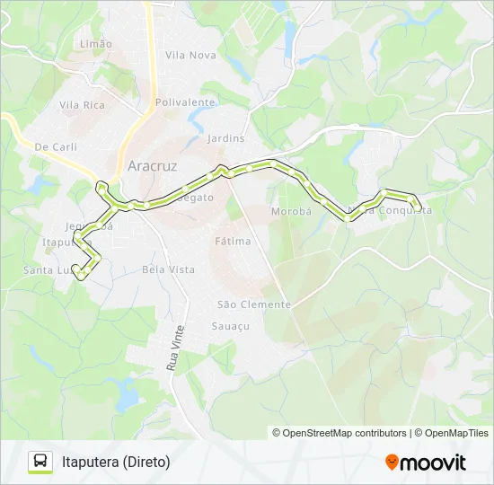 NOVA CONQUISTA - ITAPUTERA Bus Line Map