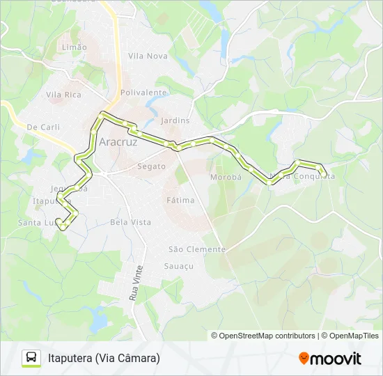 NOVA CONQUISTA - ITAPUTERA Bus Line Map