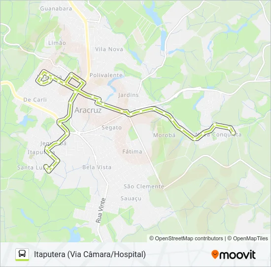 NOVA CONQUISTA - ITAPUTERA Bus Line Map