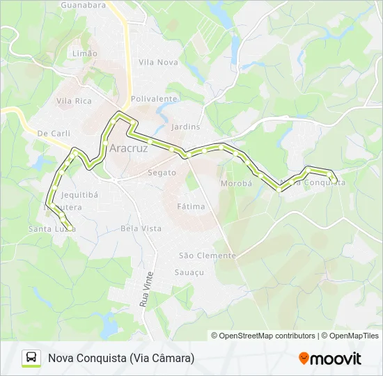 NOVA CONQUISTA - ITAPUTERA Bus Line Map