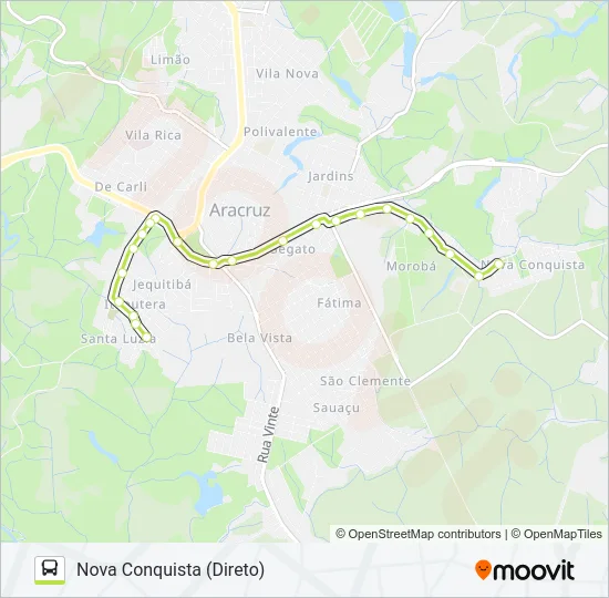 NOVA CONQUISTA - ITAPUTERA Bus Line Map
