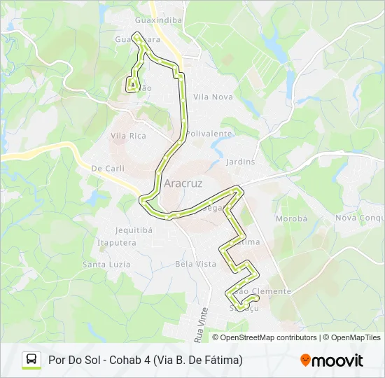 LIMÃO - COHAB 4 (VIA POR DO SOL) Bus Line Map