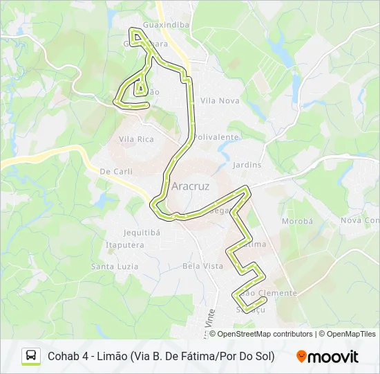 LIMÃO - COHAB 4 (VIA POR DO SOL) Bus Line Map